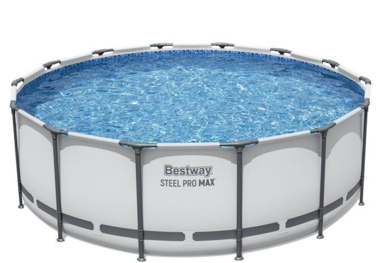 Round Metal Frame Outdoor Swimming Pool Set with Filter Pump
